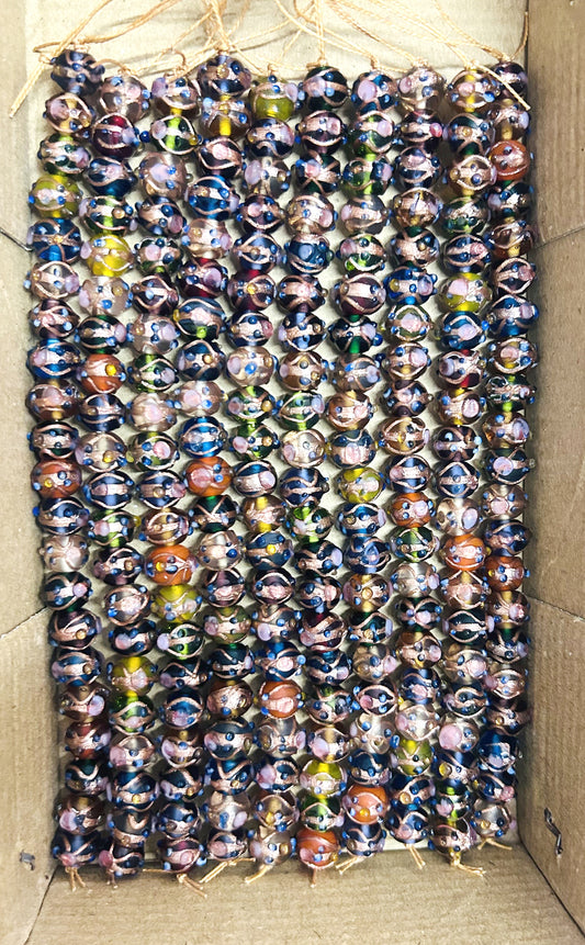 10 Strands 10mm Multi Color Wedding Cake Beads - STR-0267