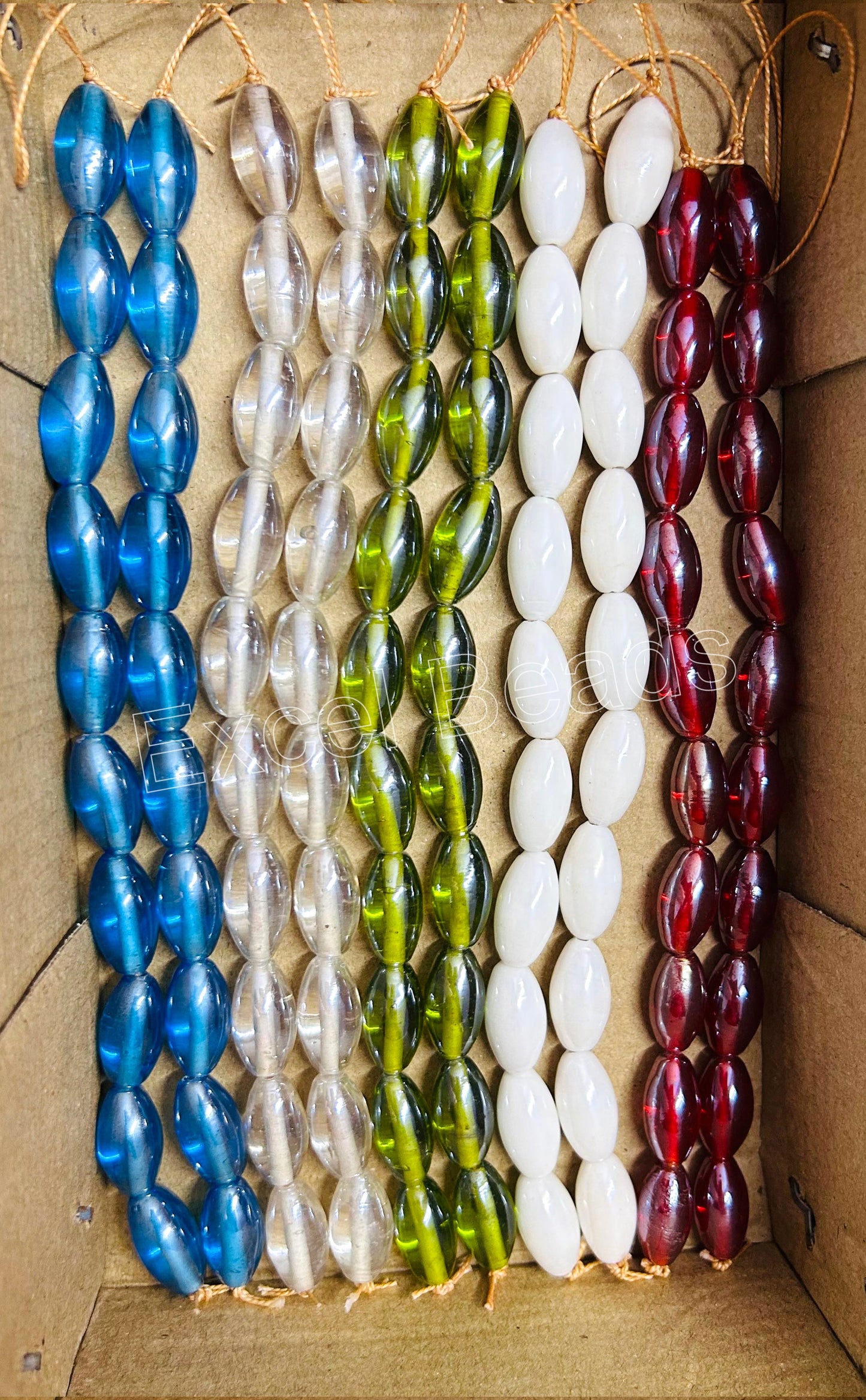 10 Strands Luster Finished Oval Beads (100 Beads) - STR-2780