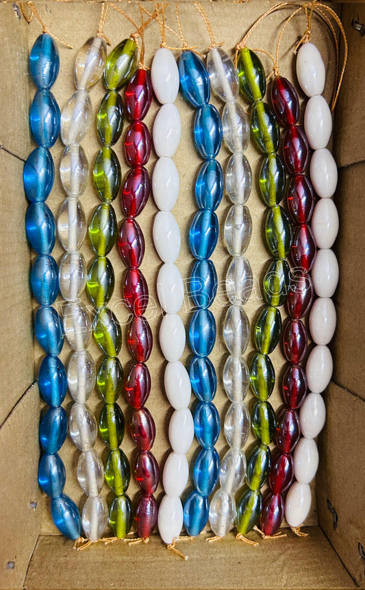 10 Strands Luster Finished Oval Beads (100 Beads) - STR-2780