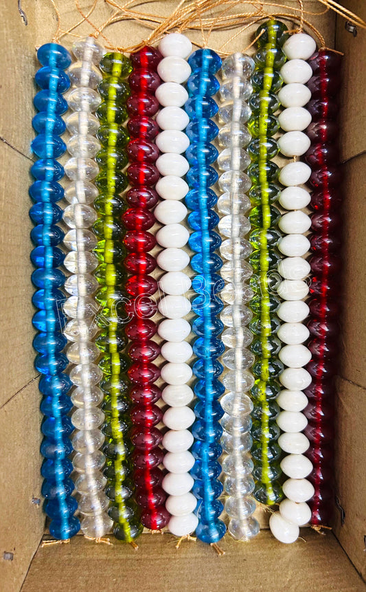 10 Strands Luster Finished Rondell Beads (220 Beads) - STR-2800
