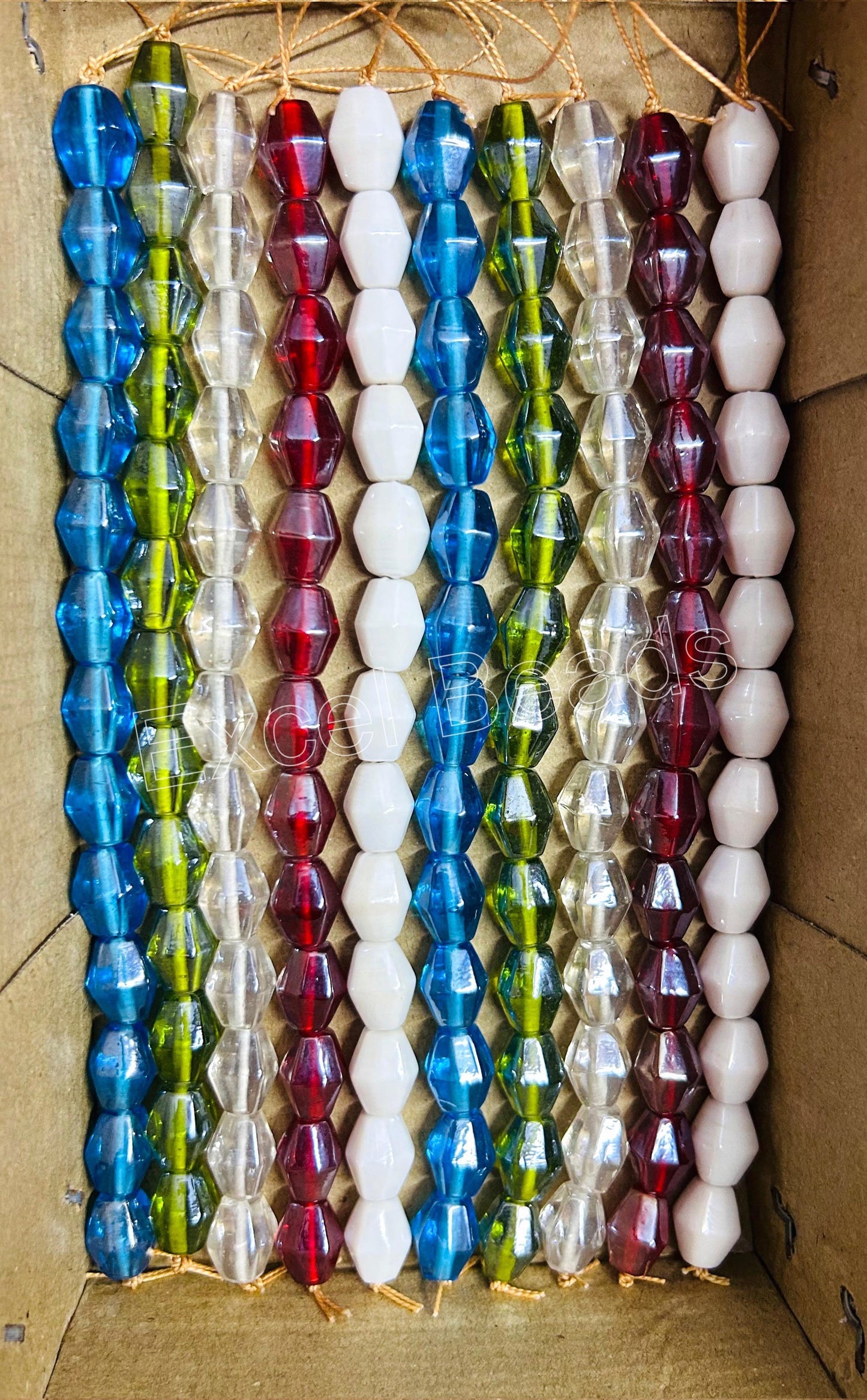10 Strands Luster Finished Barrel Beads (130 Beads) - STR-2820