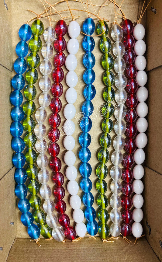 10 Strands Luster Finished Oval Beads (140 Beads) - STR-2860