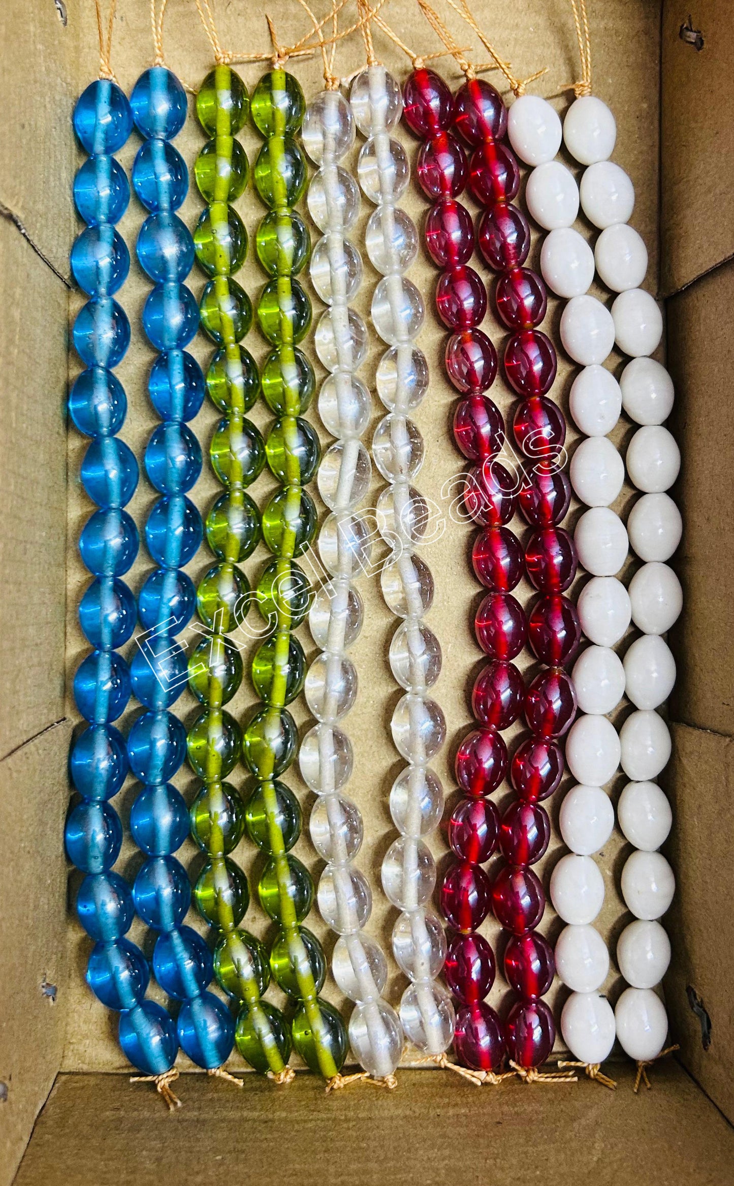 10 Strands Luster Finished Oval Beads (140 Beads) - STR-2860