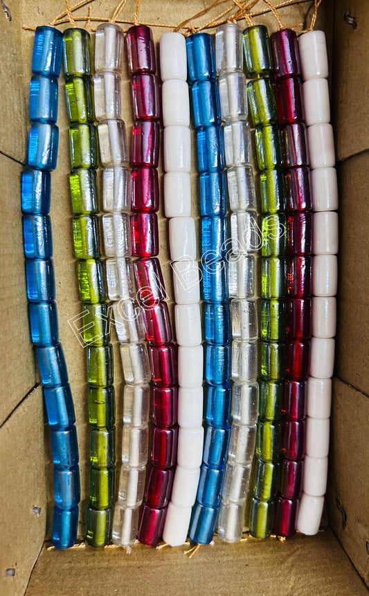 10 Strands Luster Finished Tube Beads (120 Beads) - STR-2880