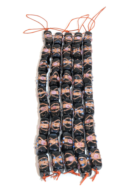 5 Strands Wedding Cake Beads 11x22mm Bricks Green (Copy)