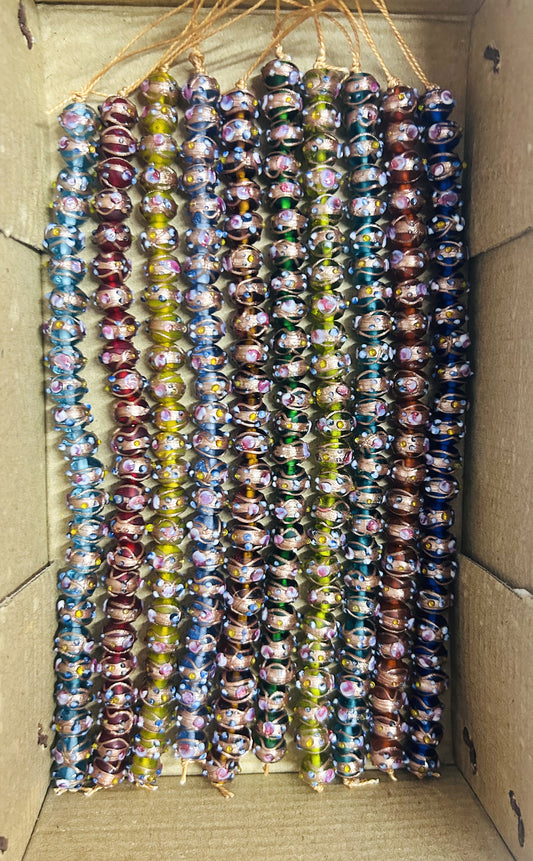 10 Strands 8mm Round Wedding Cake Beads Mix - STR-0441