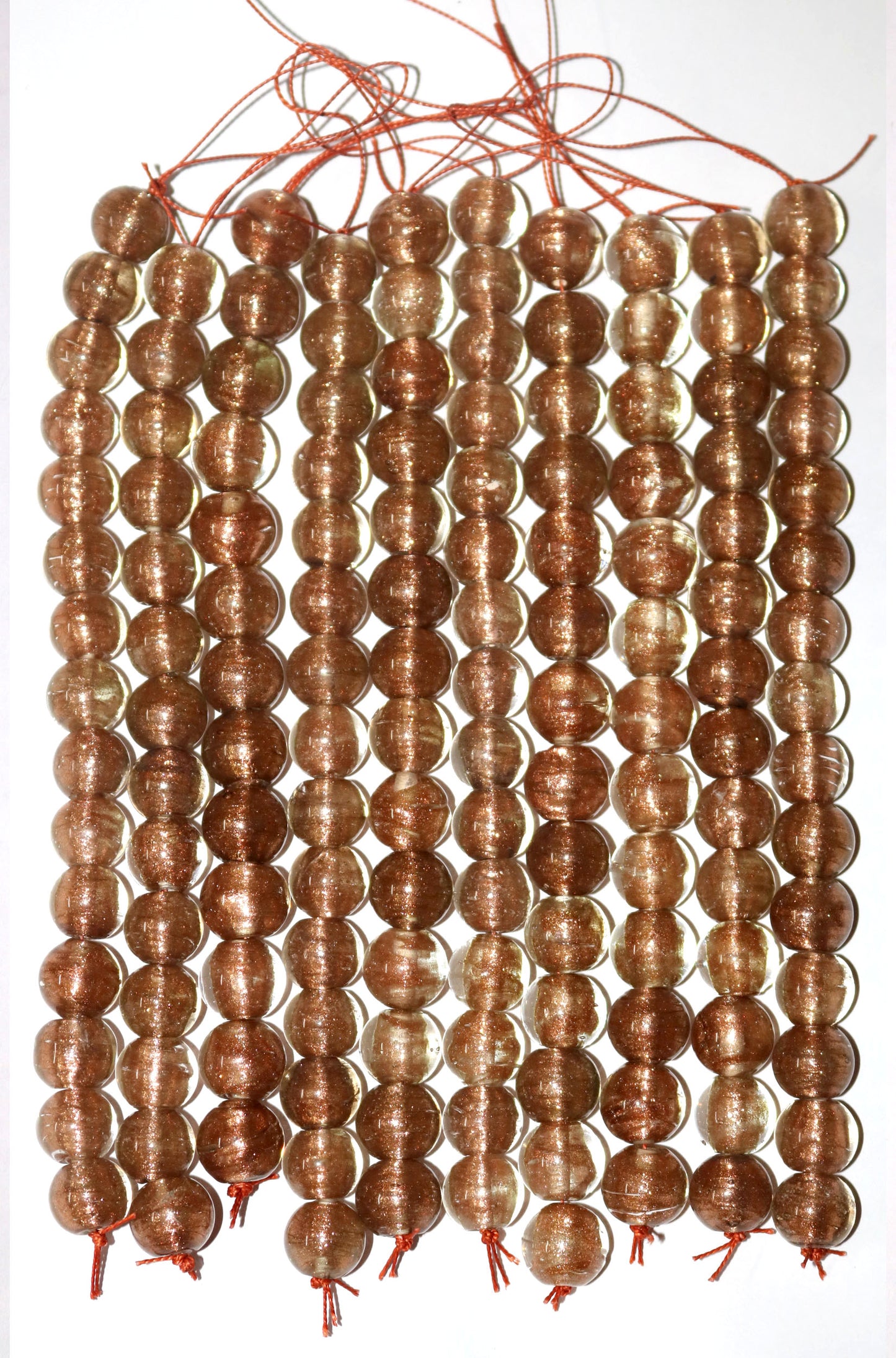 10 Strands 14mm Round Glass Beads