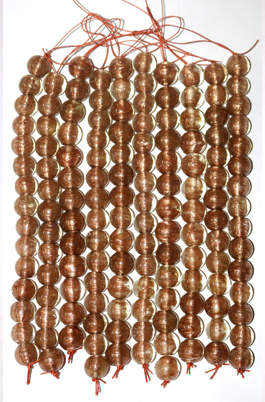 10 Strands 14mm Round Glass Beads