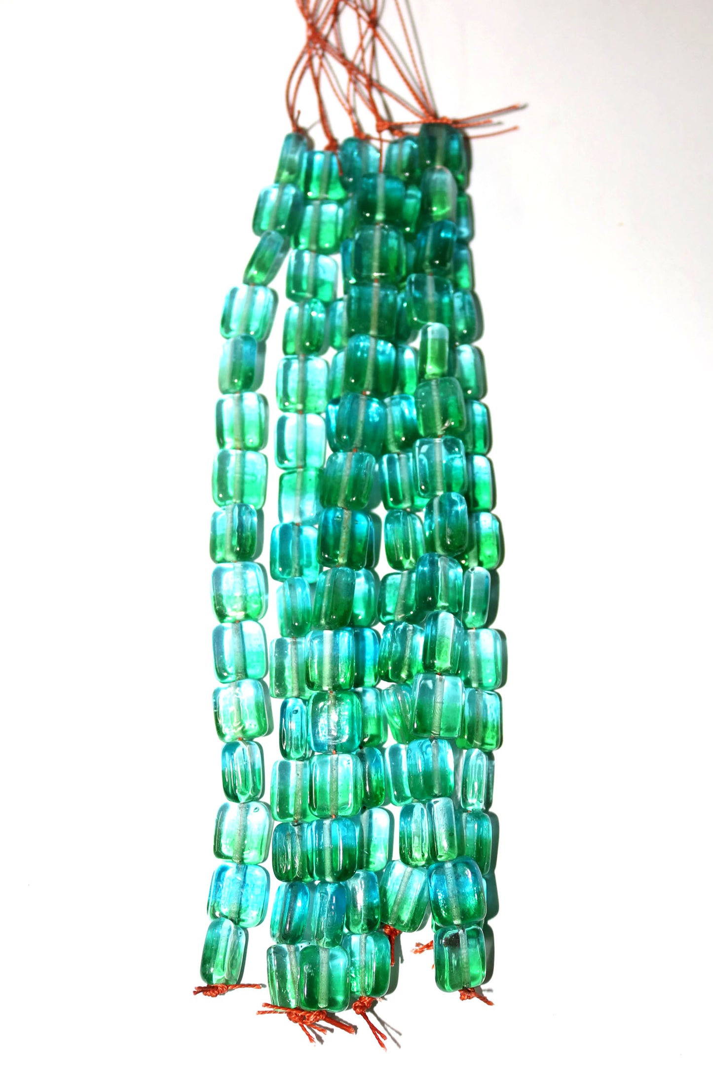 10 Strands Double Color Glass Beads - STR-0508