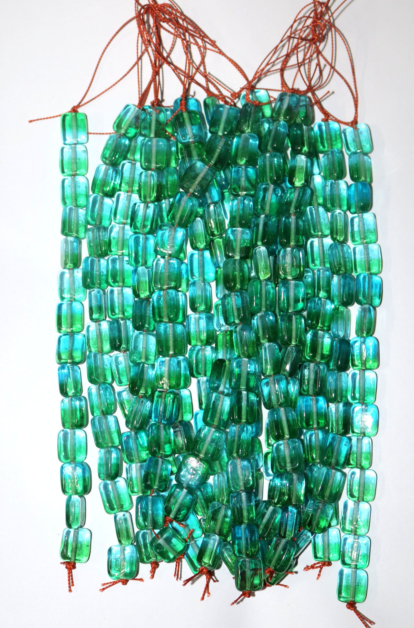 10 Strands Double Color Glass Beads - STR-0508
