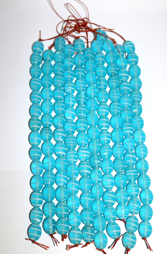 10 Strands,  Lamp Work Glass Beads 12x15mm