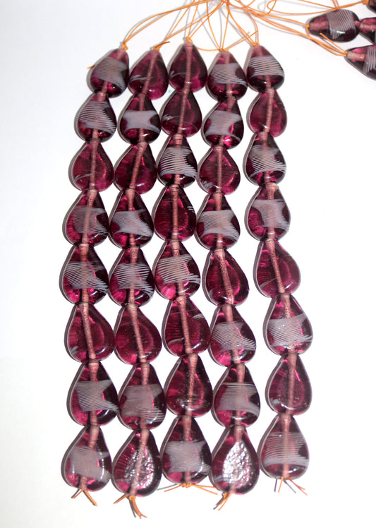 5 Strands Lamp Work Beads  - Fancy Glass Beads