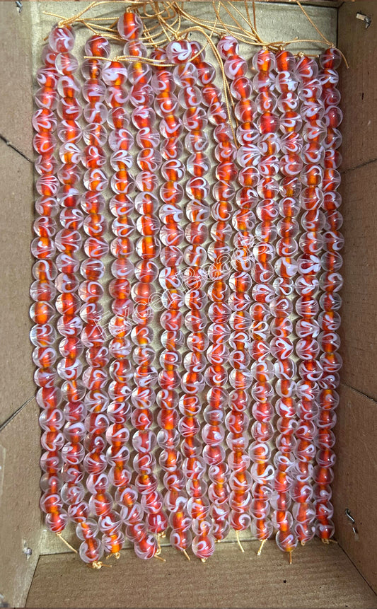 10 Strands 8mm Round Glass Beads (250+ Beads) - STR-0528