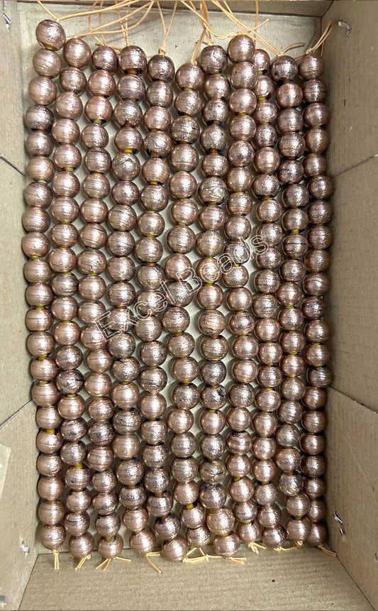 10 Strands 10mm Round Golden Glass Beads (200+ Beads) - STR-0529