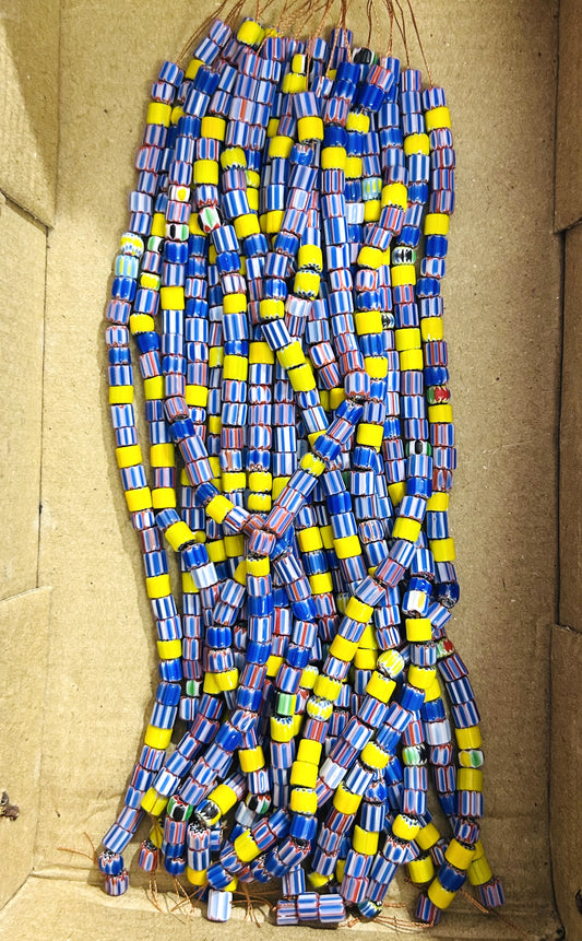 40 Strands 4~6mm Multi Color Chevron Beads - STR-0531