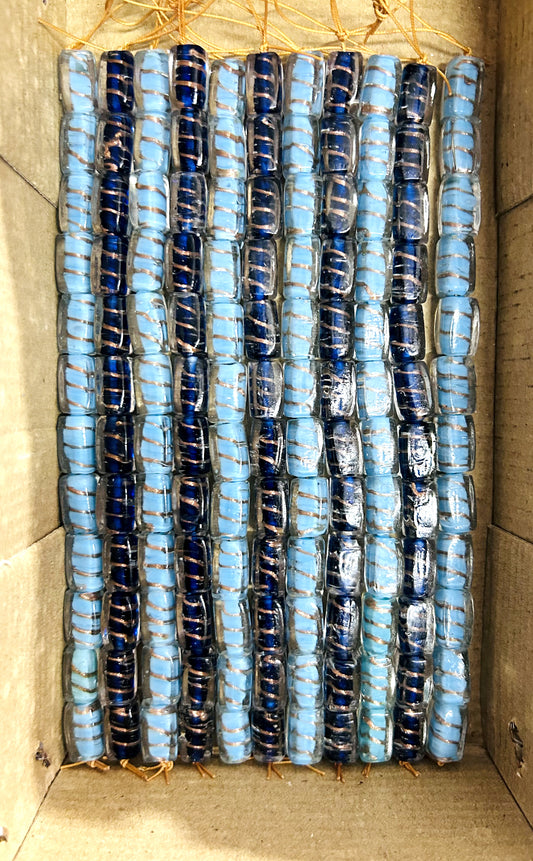 10 Strands 10x15mm Rectangle Glass Beads  - STR-0651