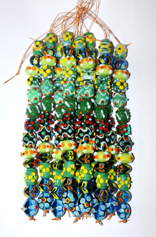 4 Strands Special Designed Lamp Work Beads