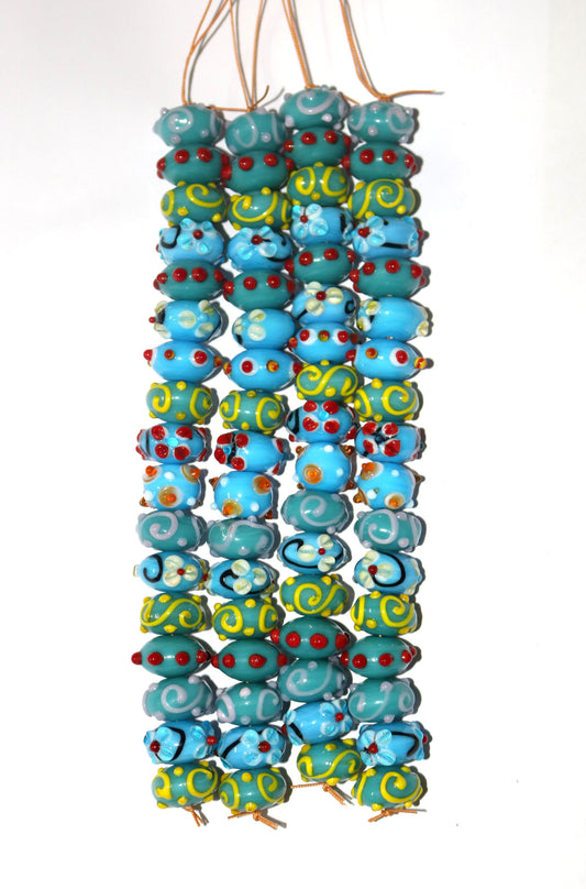 4 Strands Special Designed Lamp Work Beads
