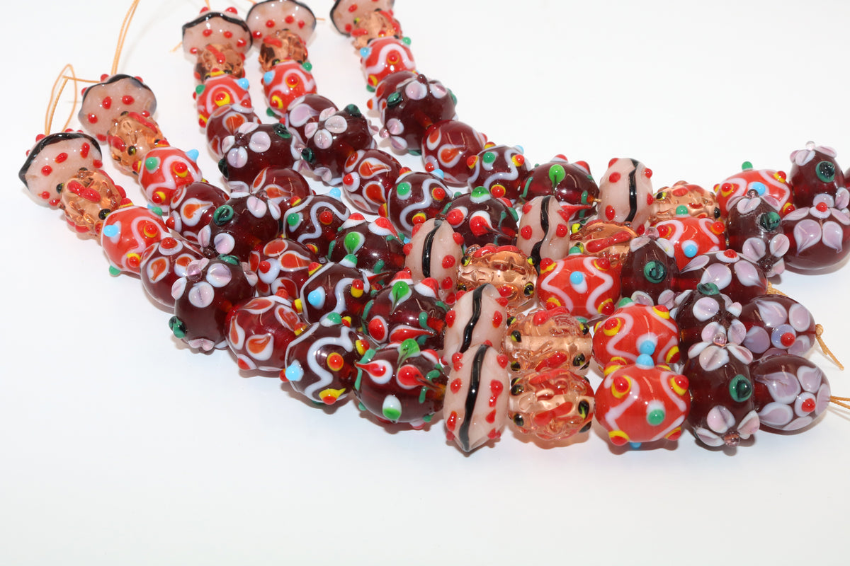 5 Strands Multi Shape Mix Color Fancy Beads - STR-0804