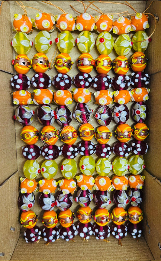 5 Strands Multi Color Fashion Glass Beads - STR-0805