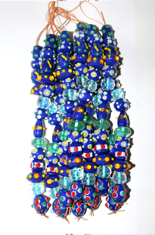4 Strands Special Designed Lamp Work Beads