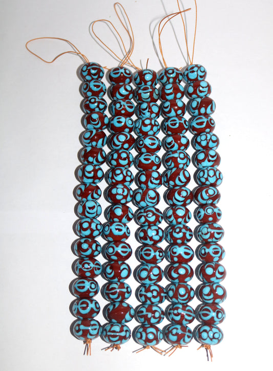 5 Strands Fancy Glass Beads
