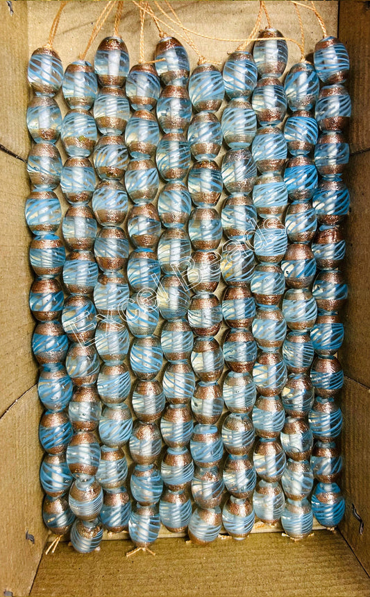 5 Strands Glass Beads 14x18mm Oval - STR-0932