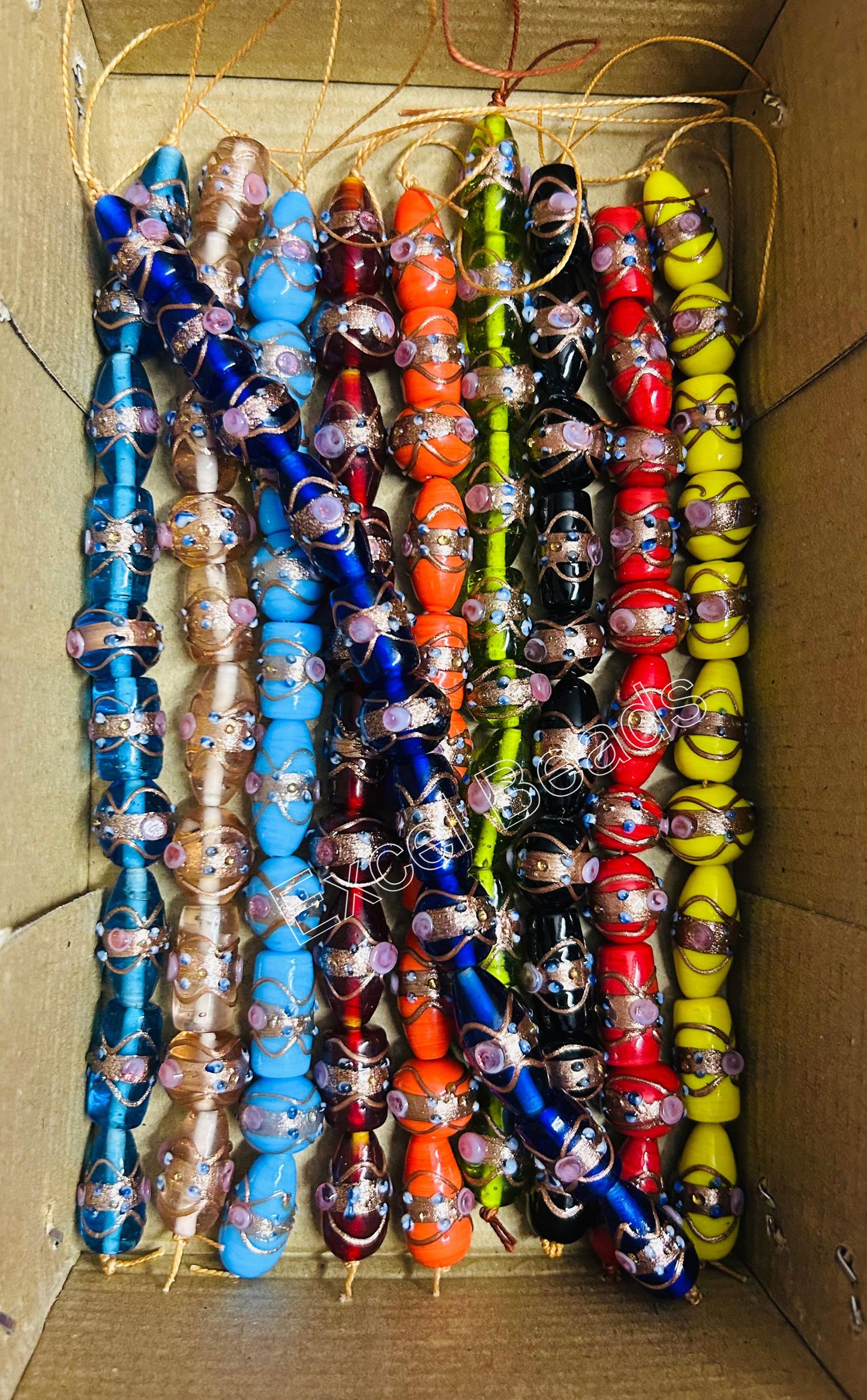 10 Strands Multi Shape / Color Wedding Cake Beads - MIX-STR-03