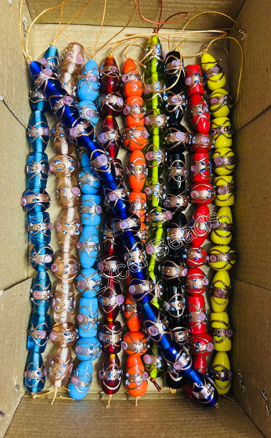 10 Strands Multi Shape / Color Wedding Cake Beads - MIX-STR-03