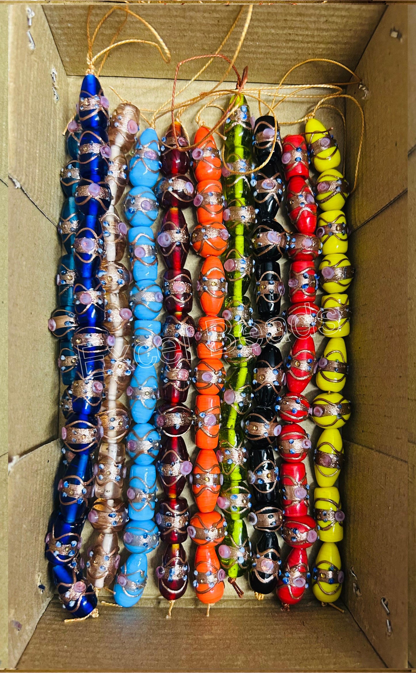 10 Strands Multi Shape / Color Wedding Cake Beads - MIX-STR-03