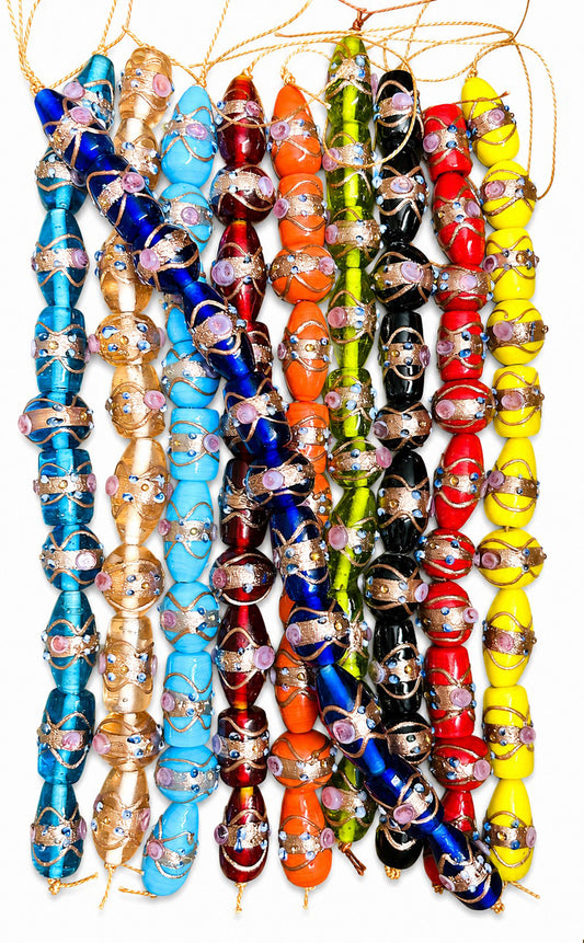 10 Strands Multi Shape / Color Wedding Cake Beads - MIX-STR-03